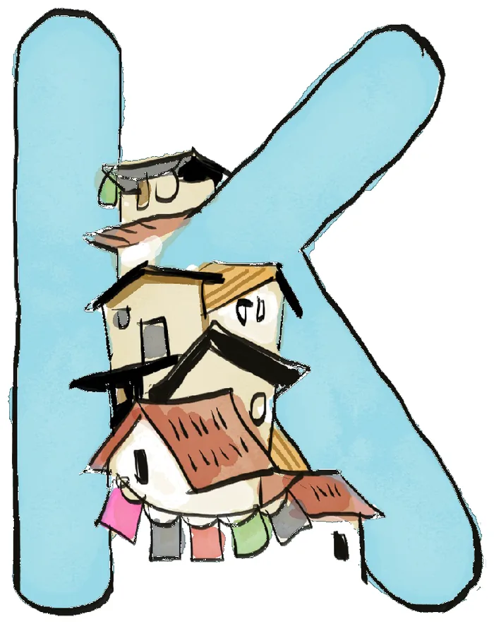 Ilustrasi huruf K